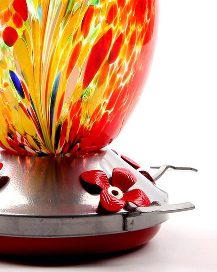 Hummingbird Feeder Hand Blown Glass