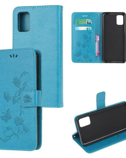 Imprint Butterfly Flower Leather Mobile Phone Case for iPhone - Libiyi