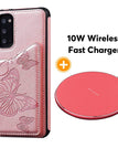 Or rose / Pour Samsung S20 + / Étui + chargeur sans fil