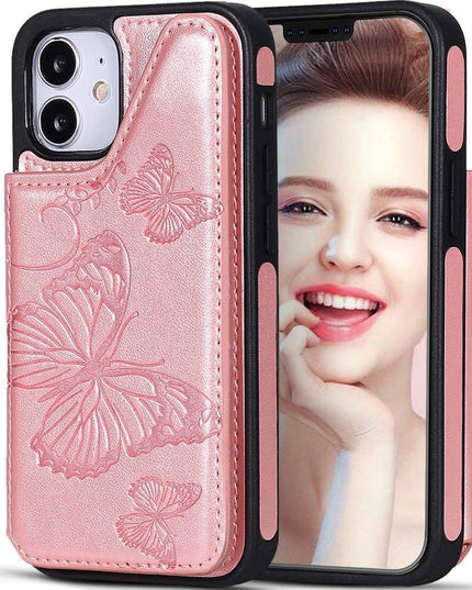 New Luxury Embossing Wallet Cover For iPhone 12 Mini-Fast Delivery - Libiyi