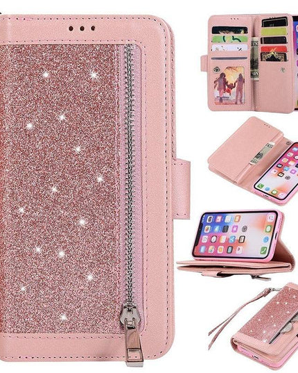 Bling Wallet Case with Wrist Strap for iPhone - Libiyi