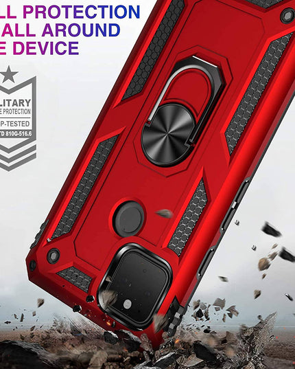 2022 Luxury Armor Ring Bracket Phone case For Google Pixel 4A With 2-Pack Screen Protectors - Libiyi