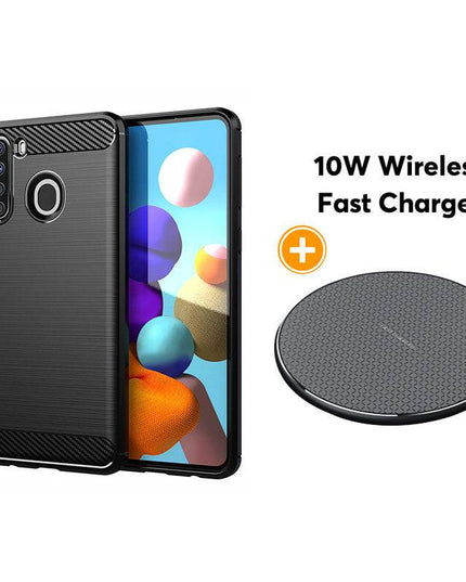 Luxury Carbon Fiber Case For Samsung A21(US and EU Version) - Libiyi