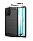 Preto / S10 Lite / Com protetores de tela de 2 pacotes